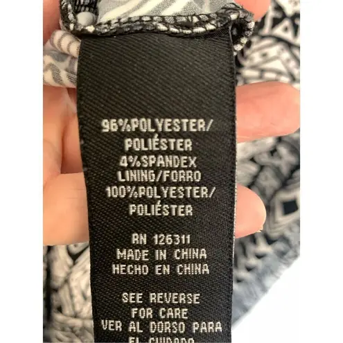 Ronni Nicole RNStudio by Womens Tribal Print Beaded Maxi Dress Black White Small