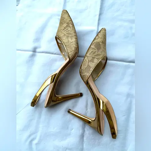 Guess Elegant Gold Lace Women’s Heels