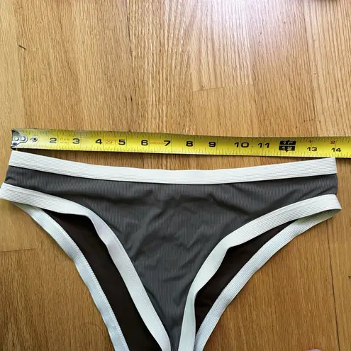 Sundays Brunch Women's Two Piece Swimsuit Wandering In Paris Brown White Sz L Size L