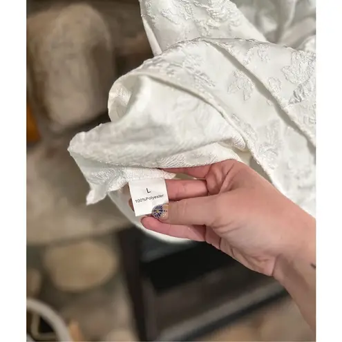 Vintage white strapless top Size L