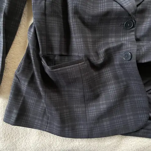 Diane Gilman DG2 Navy Plaid Print Vintage Blazer Jacket NWT Size 1X