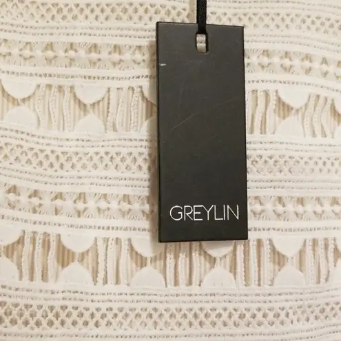 Greylin ππ White Fringe Lace Mini Skirt