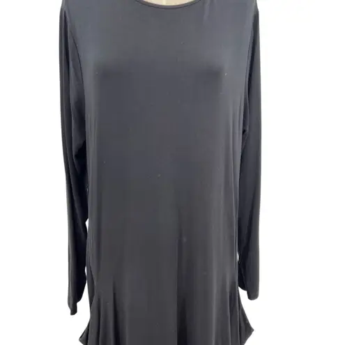 Betabrand Sweatshirt Travel Dress Long Sleeve Jersey Modal Silk Black Size XL