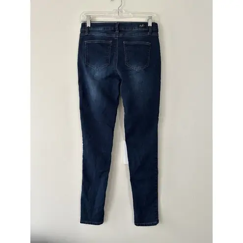 Earl Jean Womens Skinny Ankle Jeans 4 Medium Wash Denim Stretch Mid Rise Fall