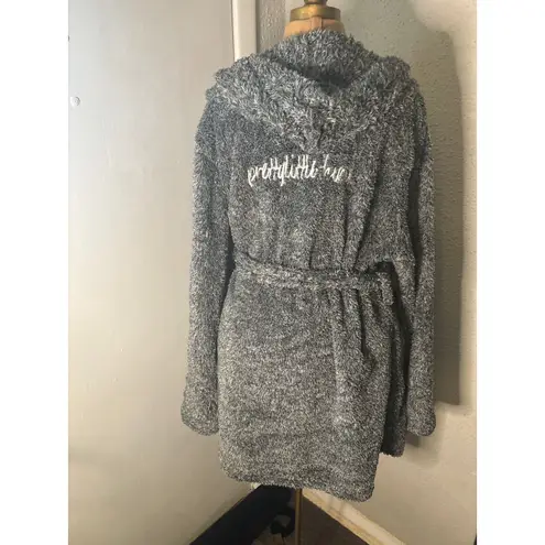Pretty Little Thing  Charcoal Fluffy Bath Robe M Cozycore Comfy Loungewear Casual - Image 2