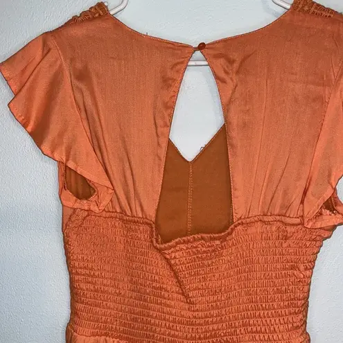 Women’s Sincerely Jules Peach mini dress summer beach wedding brunch girly Pink Size M