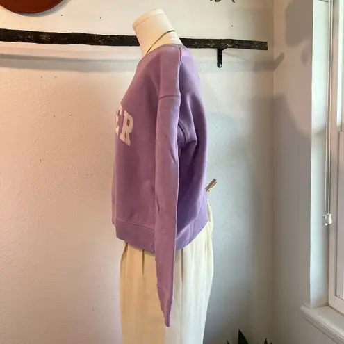 Pact Lilac Purple Boxy Organic Cotton DREAMER Crewneck Sweatshirt Size M