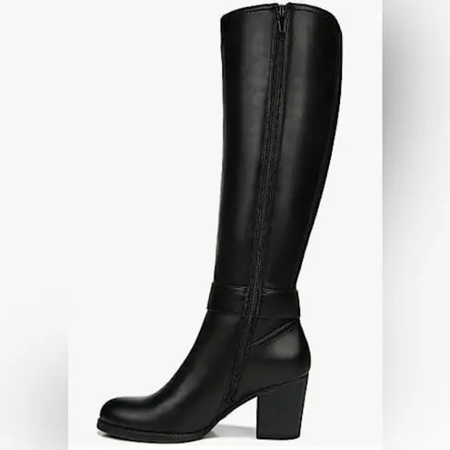 Naturalizer SOUL Black Wide Calf Chunky Heel Boot Knee High Size 6.5 New