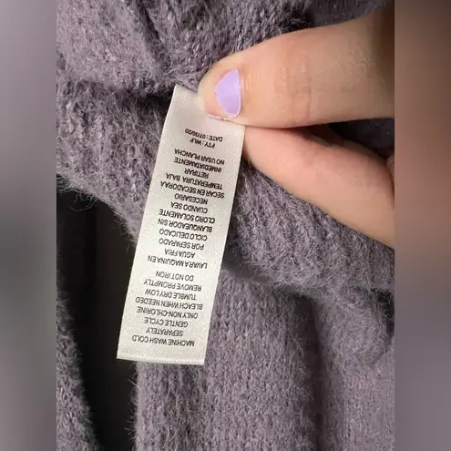 Made With Love Purple Fuzzy Scoop Neck Sweater Large