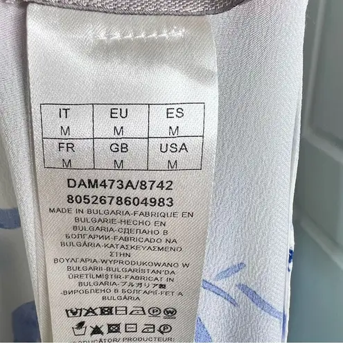 Sz M Falconeri 100% Silk Floral Maxi Wrap Dress $330 MSRP White Size M