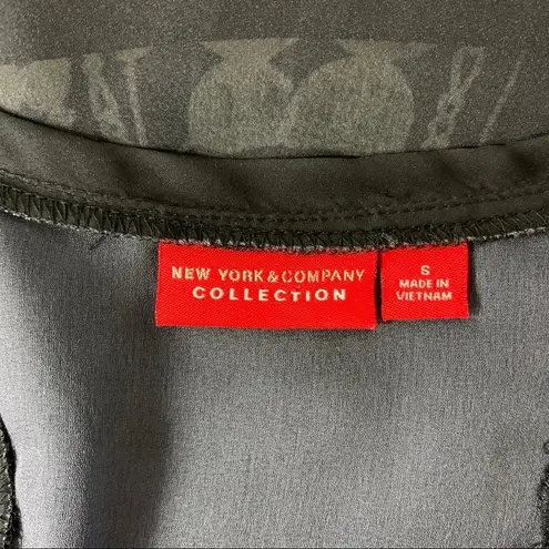 New York & Company Collection black sheer tank with chain design Size small