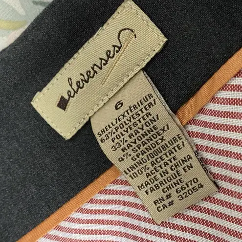 Elevenses Anthropologie Sz 6 Gray Pencil Skirt High Waist Work Career Office