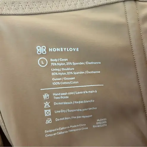Honeylove SuperPower All Over Sculpt Shorts in Sand Size Large