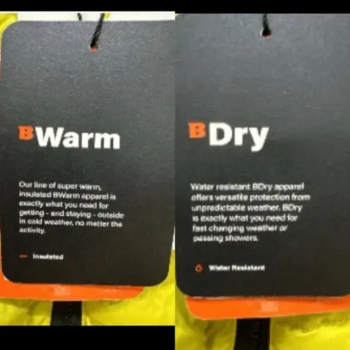 BASS Discovery Puffer Jacket, 2 Sided Zipper / Lined Pockets Size XL New w/ Tag Yellow