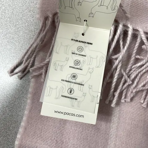 Pacas Scarf Womens One Size Plaid Houndstooth Baby Alpaca Peru Soft Wrap Shawl Pink