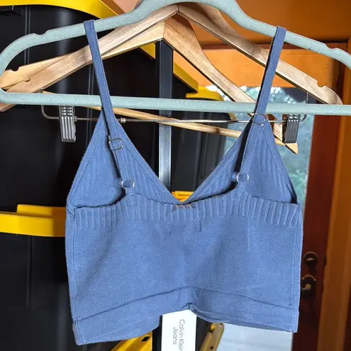 NWT Calvin Klein Jeans Blue Ribbed Sleeveless Crop Camisole Size Small
