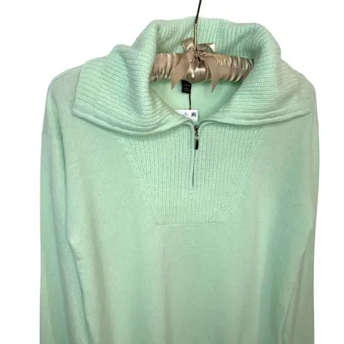 Charter Club NWT 100% Cashmere Sweater Small Quarter Zip Heritage Quiet Luxury