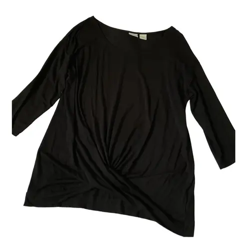 St. Tropez West Black Long Sleeve Dress Women Size Medium | 25-22