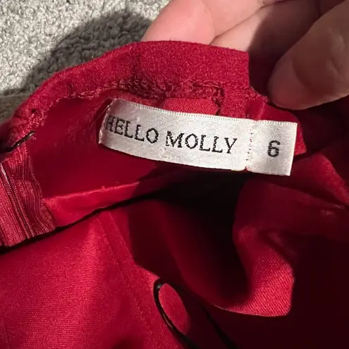 Hello Molly  Svelte Lace Embroidered Maxi Dress | Red size 6 - Image 14