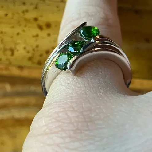 Natural Chrome Diopside Sterling Silver Ring Size 5