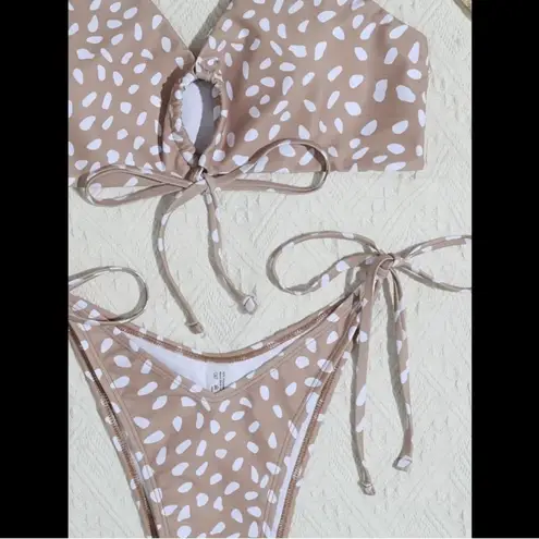 Boutique Cream & Tan, Pebbles, Bikini Set