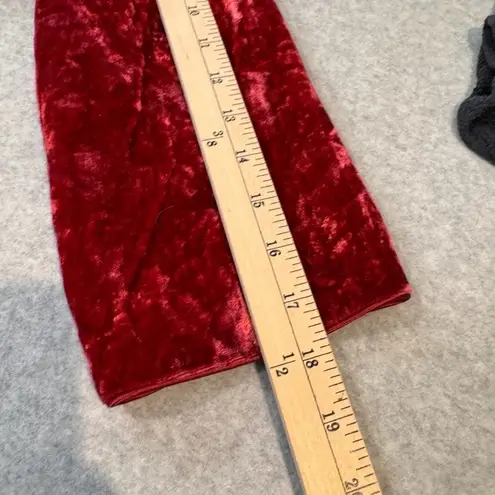 Vintage Y2K Intuitions Velvet Cardigan Jacket sz 4 Red Holiday Vamp Whimsigoth