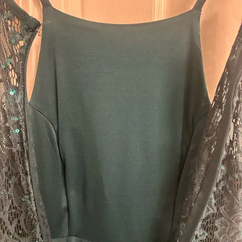 Altar'd State  Sleeveless Dark Green Midi Dress