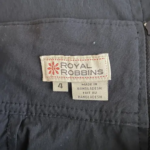 Royal Robbins Women 4 Black Discovery Skort Skirt Stretch Lined Hiking Gorpcore