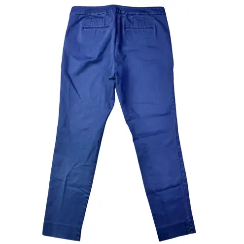 Boden Ankle Pants Womens Cropped Chinos Casual Work Trousers Size 8 Petite Blue