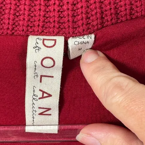 Dolan Sz M Red 1/2 Zip Sherpa Mockneck Pullover Textured Teddy Fleece Sweatshirt Size M