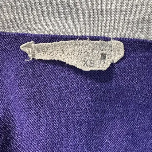 Smartwool Sweater Jacket Womens XS Purple 100% Merino Wool Full Zip Repair