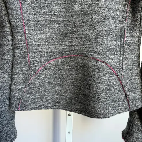 Frauenschuh 100% wool Zip Jacket outdoors Warm Up Pink Trim Gray sz XS