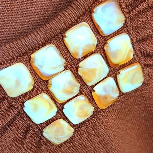 Neiman Marcus NeimanāāMarcusāSilkĀ BlendāV-NeckāTerracottaāSweater