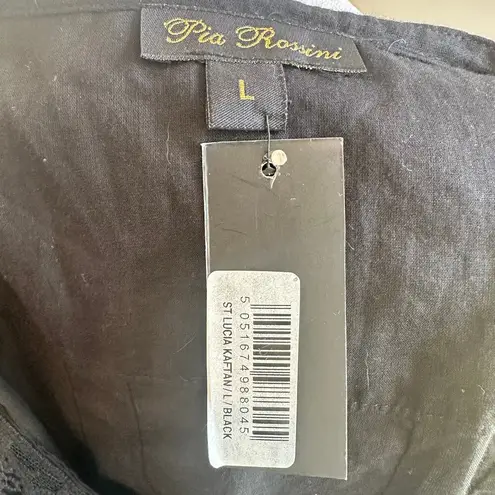 Pia Rossini NWT St Lucia Kaftan Large Black Lace Swim Beach Cover Up Dress