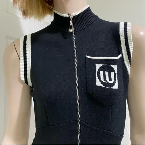 ZOEY. W Los Angeles Black & White Knit Bodysuit Romper Size S