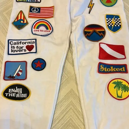 Aviator Nation Women’s White Vintage Patch Joggers - Size XS