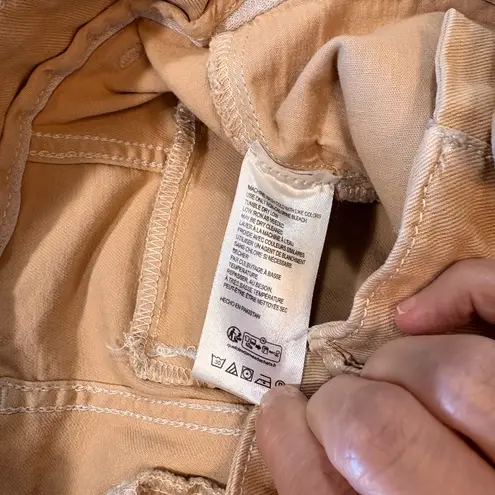 Maeve by Anthropologie Delaney Tan Khaki Barrel Leg Cropped Pants size 25