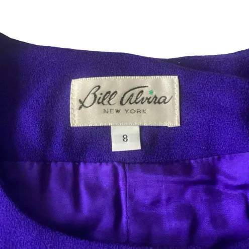 Bill Alvira Wool Skirt Suit Purple Size 8
