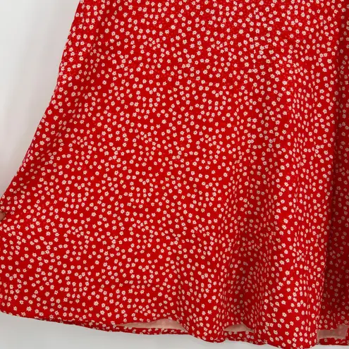 Rebecca Taylor Malia Silk Blend Dress Womens 4 Floral Midi Twist Front Feminine