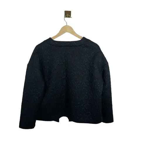 Scotch & Soda Women’s Glitter Leopard Blazer in Black/Blue Size S