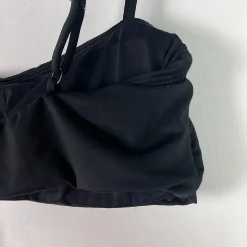 ANDIE NWT Swim The Newport Top Bikini Top Flat Black Size Large L NEW