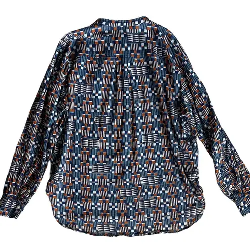 Isabel Marant Etolie Nahla Printed Blouse Multicolor Size 34 (US Size 10) Blue