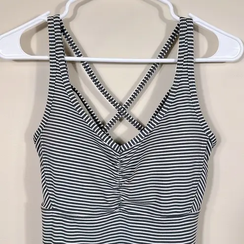 prAna  Gray White Tank Athletic Dress NWOT Size Small