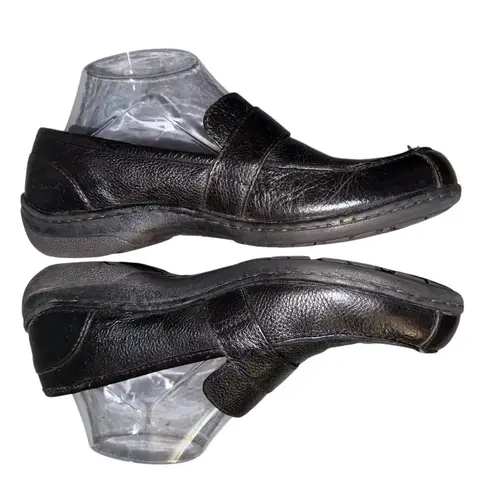 BOC Born Women's Brown Black Leather Loafers Size 8M Slip
