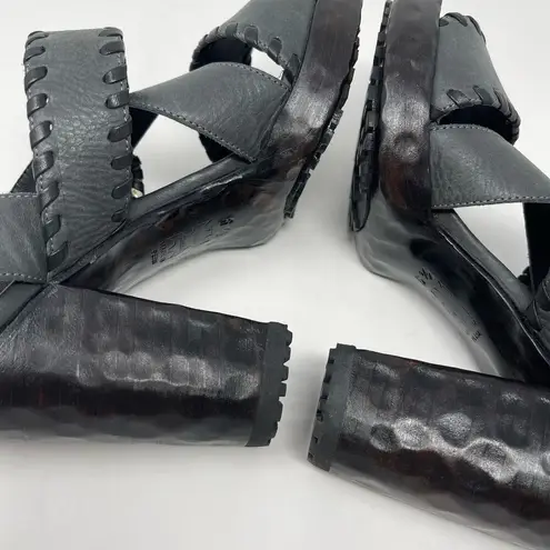 John Fluevog Tuggawar Hopscotch Black Strappy Heels (6.5)