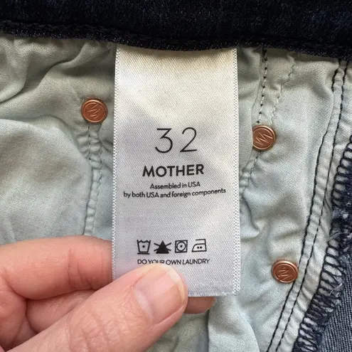 Mother The Weekender Fray Flare Jeans Mint Condition Size 32 Blue