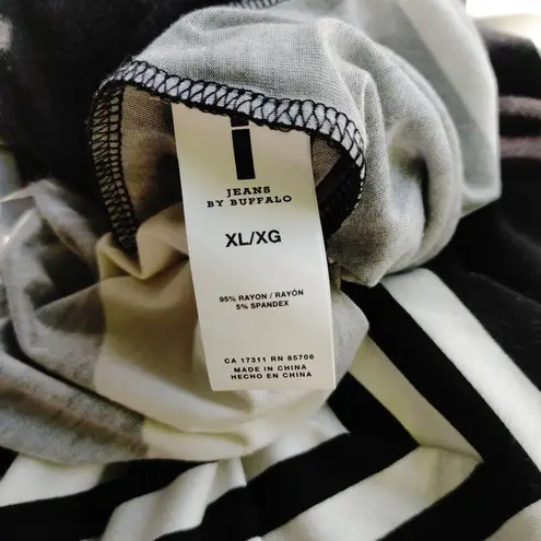 Jeans by Buffalo Maxi Strapless XL Long Dress Zahra Stripes Gathered Black White