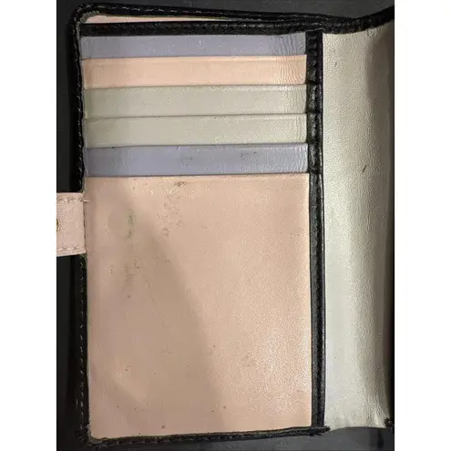 Radley London Black Multicolor Pastel Medium Designer Luxury Leather Wallet