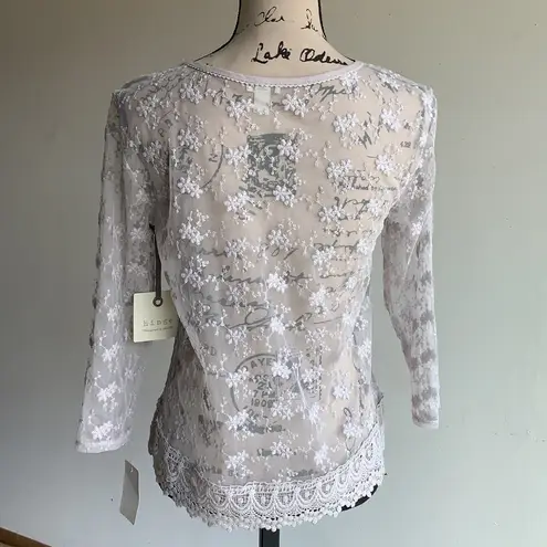 Hinge  Grey Ash sheer blouse