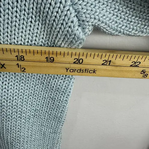 Elie Tahari Elie Tahari Sweater Womens L Blue Knit Pullover Minimalist Quiet Luxury Preppy